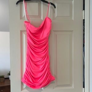 Bright neon pink dress